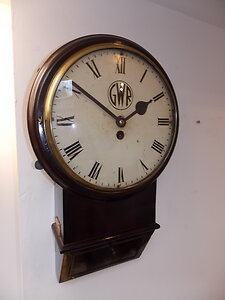 Antique English Fusee Dial / Wall Clocks. vulliamy GWR