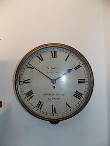 Antique English Fusee Dial / Wall Clocks. baggs wall clock
