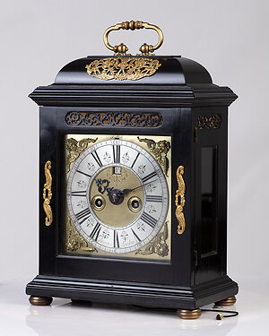 Antique Bracket Clocks & Mantel Clocks. ebony veneered bracket clock circa 1695