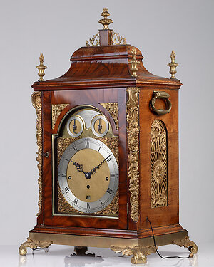 Antique Bracket Clocks & Mantel Clocks. mahogany musical bracket clock