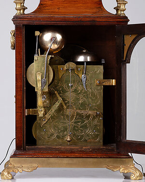 Antique Bracket Clocks & Mantel Clocks. mahogany musical bracket clock